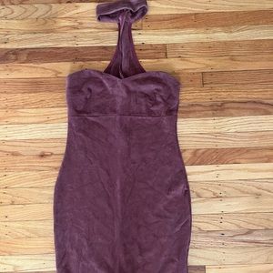 Suede mauve fashion nova dress